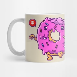 Cute Donut Zombie Walking Cartoon Mug